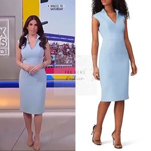 Black Halo London Sheath Blue Dress Size 16